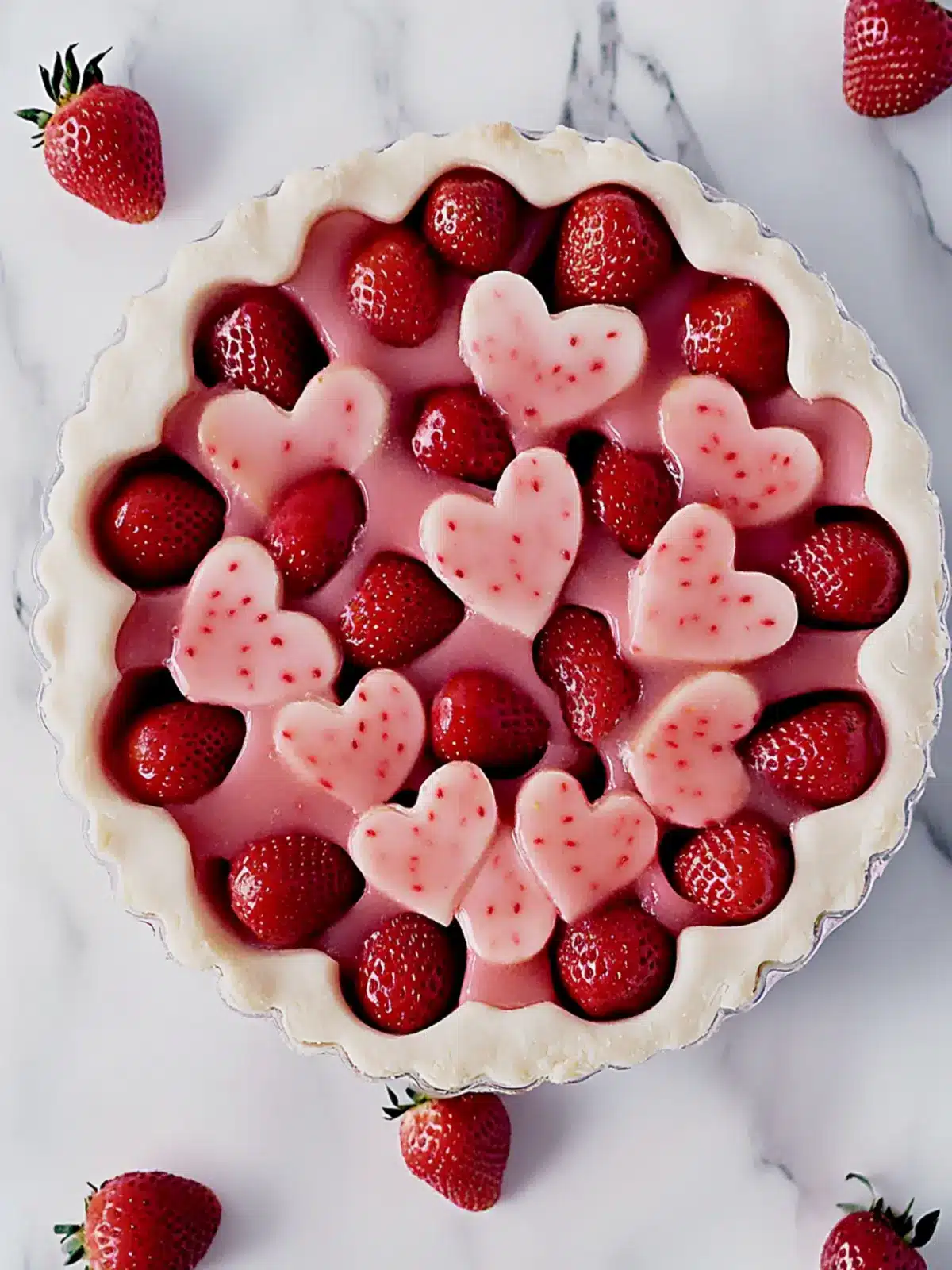 Vibrant Valentine’s Day Strawberry Pie with Pink Crust Delight 5 Valentine’s Day Strawberry Pie