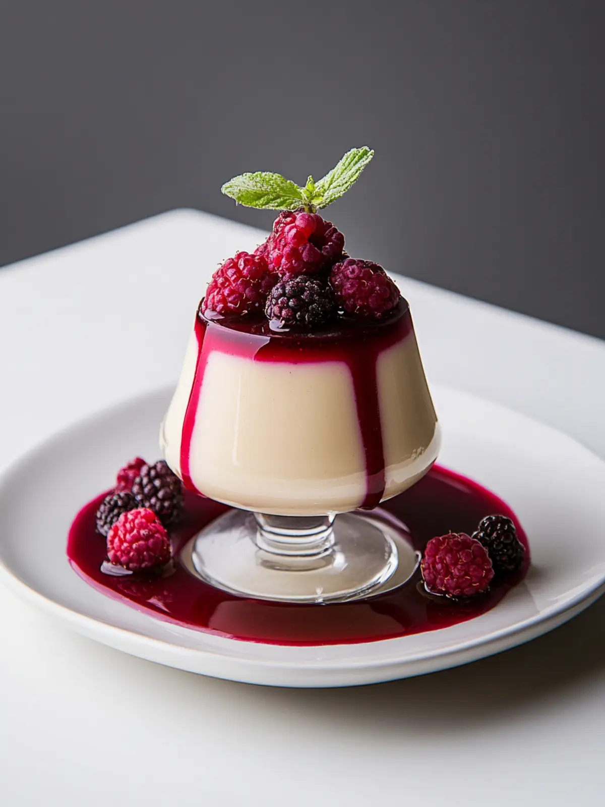 Decadent Vanilla Panna Cotta with Tempting Berry Sauce 3 Vanilla Panna Cotta with Berry Sauce