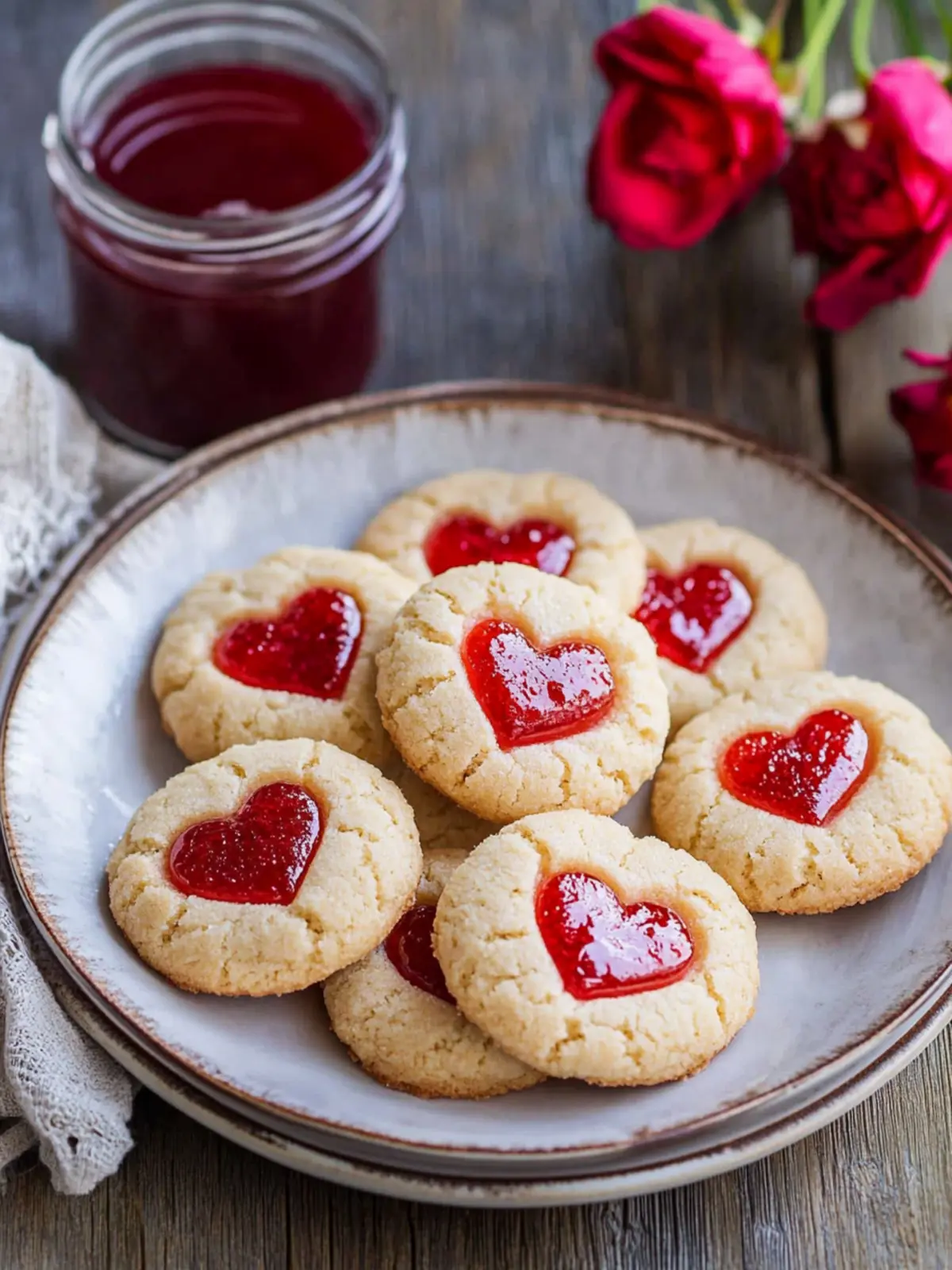 Heart Thumbprint Cookies That Melt in Your Mouth! 2 Heart Thumbprint Cookies