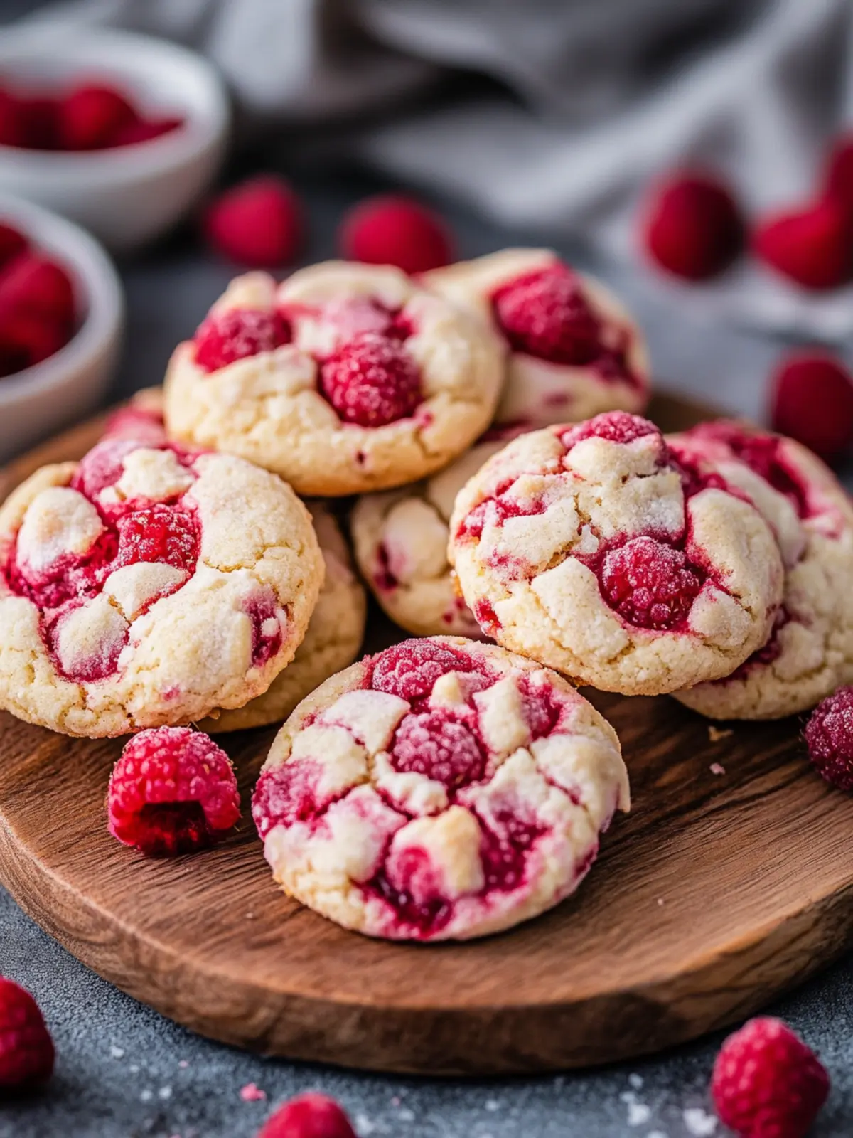 Raspberry Cookies That Melt in Your Mouth with White Chocolate 5 Raspberry Cookies