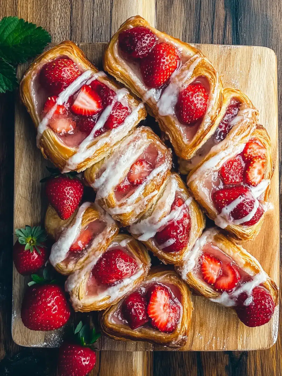 Irresistible Strawberry Danish with Creamy Filling Delight 2 Strawberry Danish