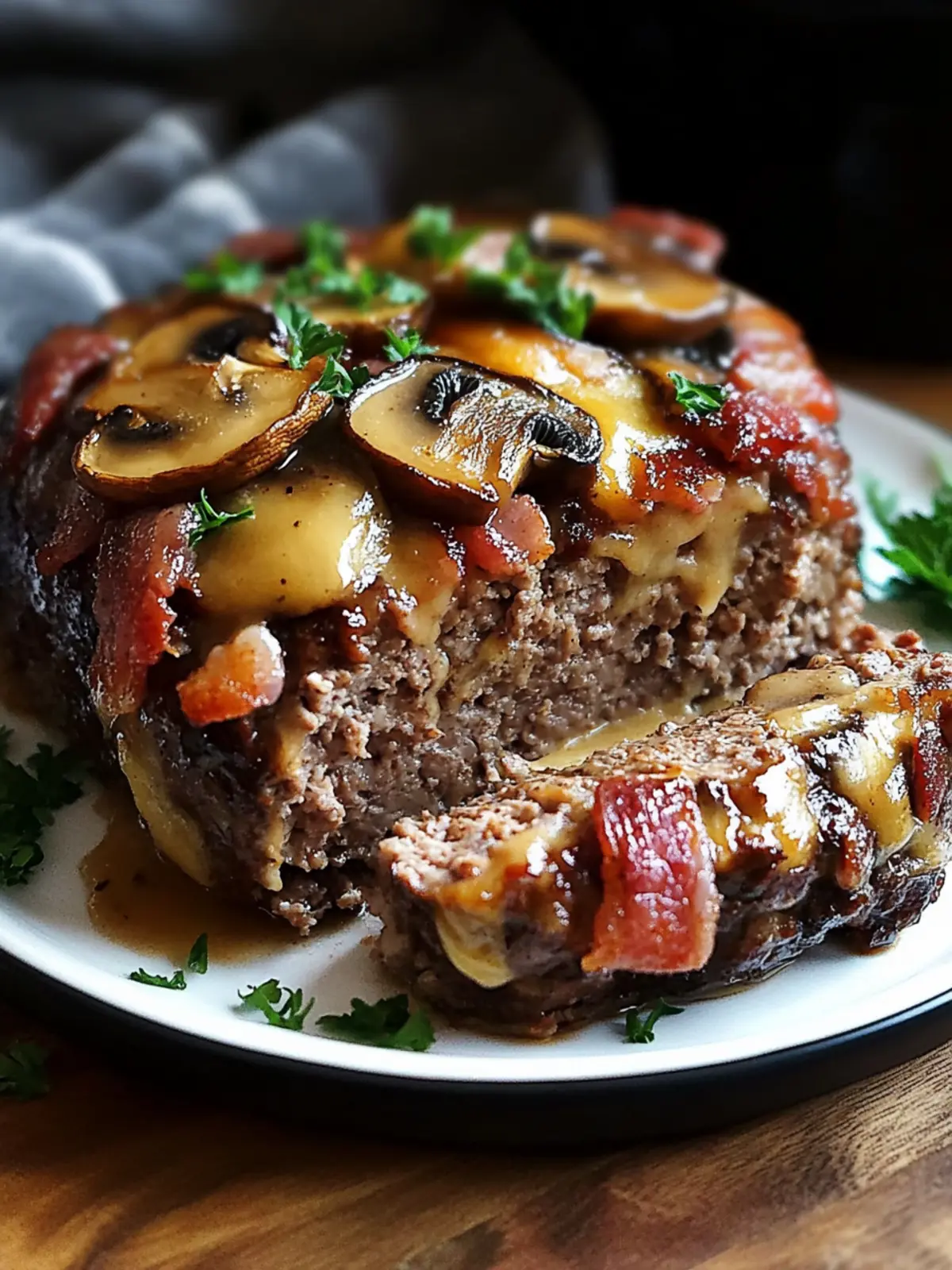 Savory Swiss Bacon Mushroom Meatloaf to Elevate Dinner Time 4 Swiss Bacon Mushroom Meatloaf