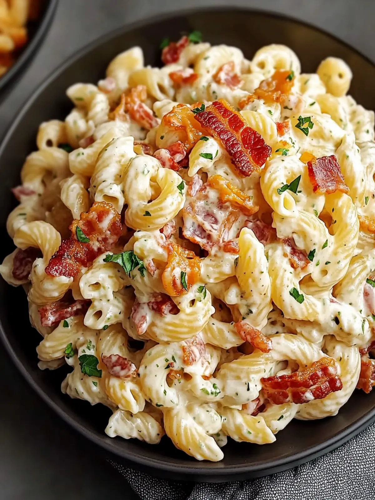 Creamy Bacon Cheddar Ranch Pasta Salad Your New Summer Favorite 3 Creamy Bacon Cheddar Ranch Pasta Salad