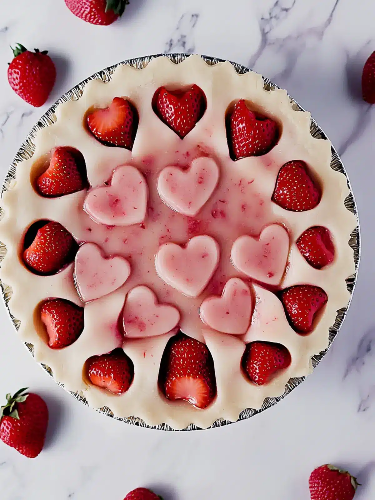 Vibrant Valentine’s Day Strawberry Pie with Pink Crust Delight 2 Valentine’s Day Strawberry Pie