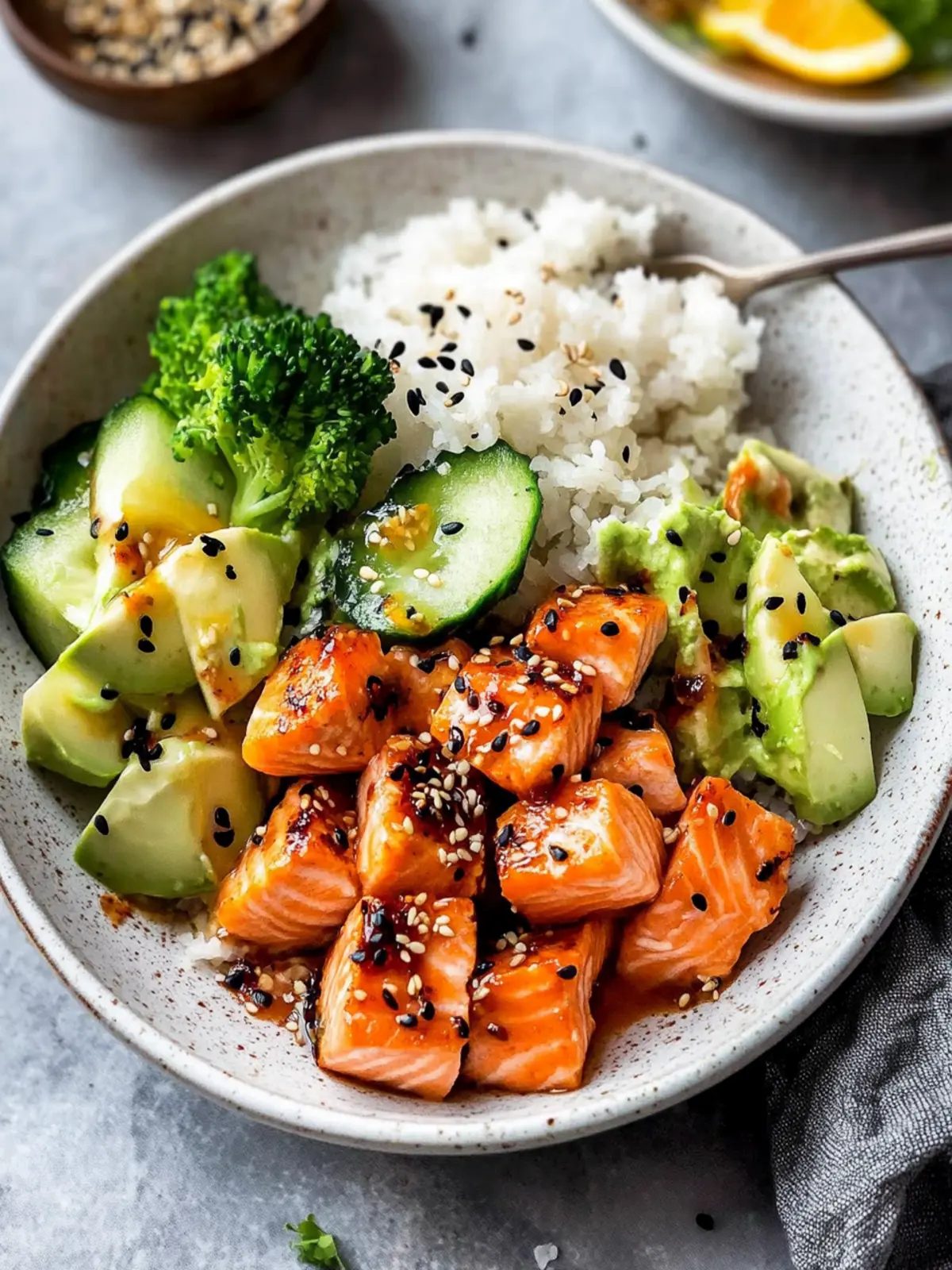 Crispy Orange Salmon Bowls That Will Brighten Your Day 3 Crispy Orange Salmon Bowls