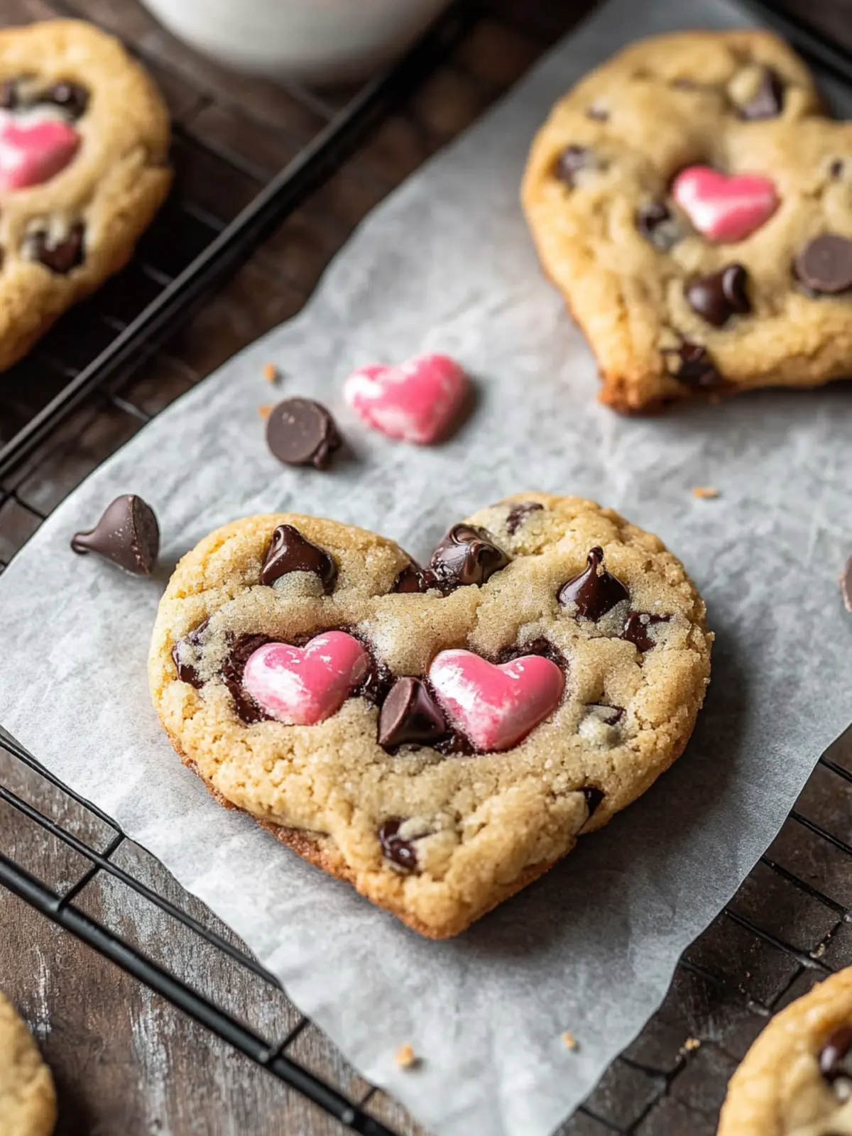 Heart Shaped Chocolate Chip Cookies That Melt Hearts Fast 4 Heart Shaped Chocolate Chip Cookies