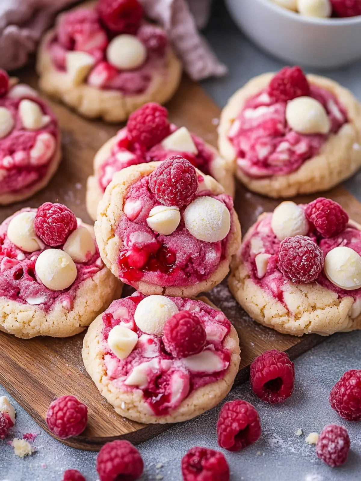 Raspberry Cookies That Melt in Your Mouth with White Chocolate 2 Raspberry Cookies