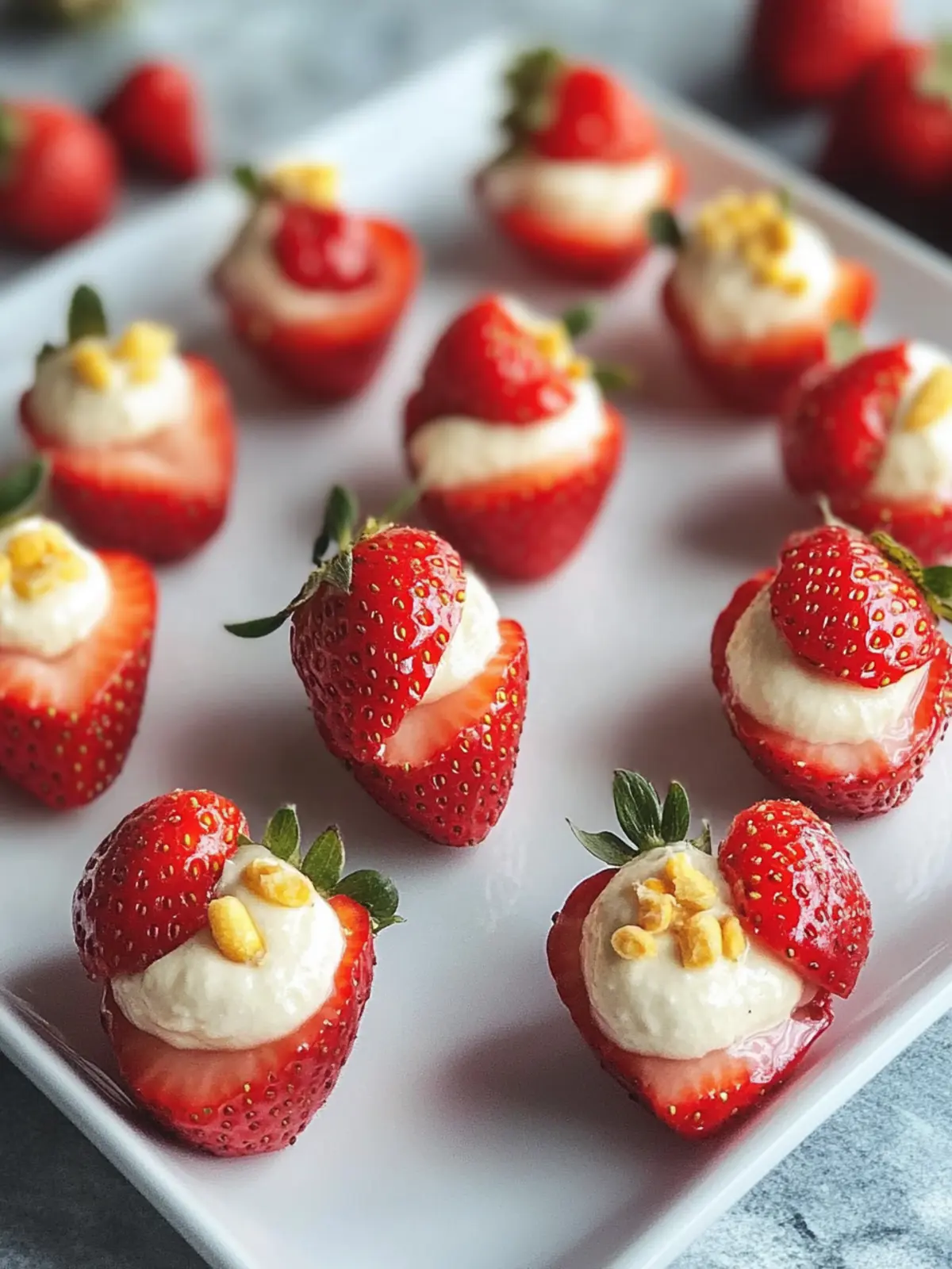 Decadent Deviled Strawberries: Cheesecake Bliss in Every Bite 2 Deviled Strawberries