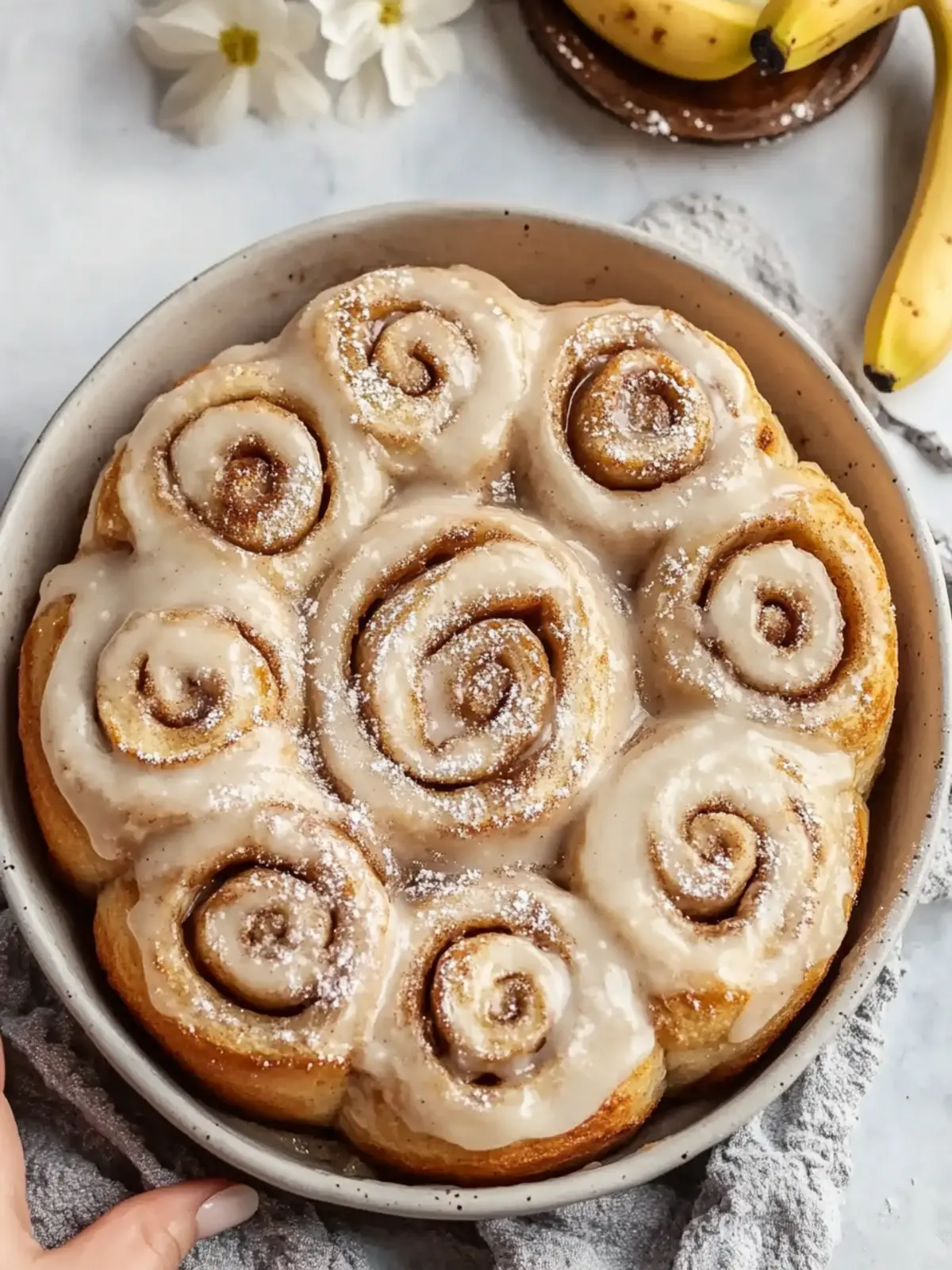 Irresistible Banana Bread Cinnamon Rolls You Can Make Ahead 3 Banana Bread Cinnamon Rolls