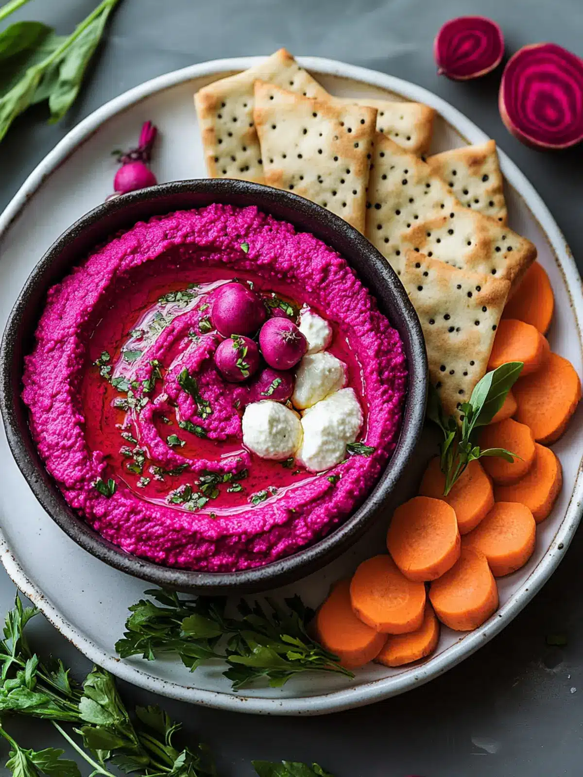Brighten Your Table with a Beet Hummus Platter Delight 5 Beet Hummus Platter