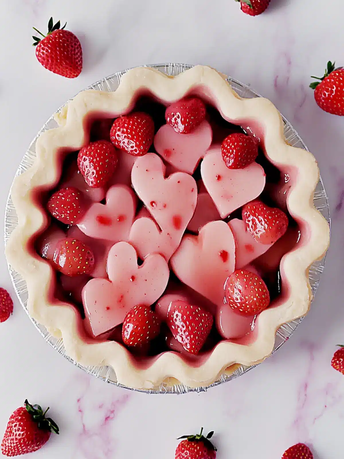Vibrant Valentine’s Day Strawberry Pie with Pink Crust Delight 4 Valentine’s Day Strawberry Pie