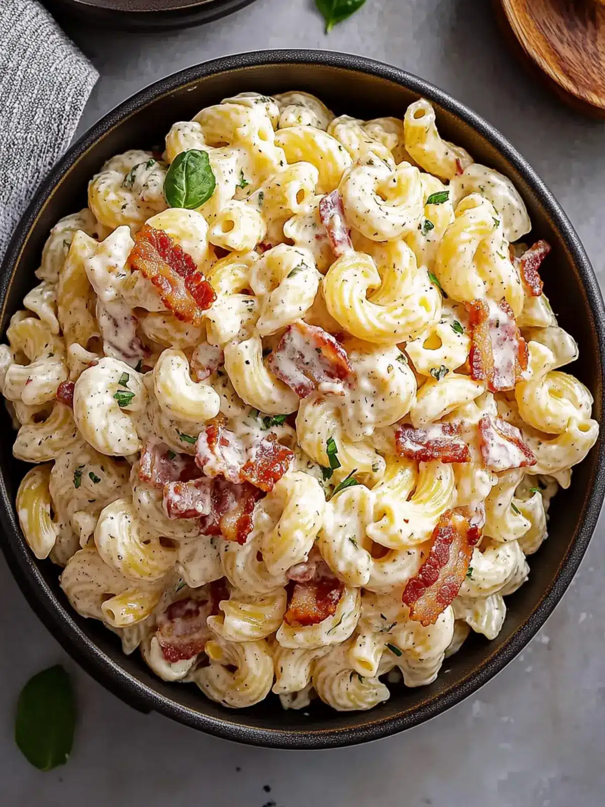 Creamy Bacon Cheddar Ranch Pasta Salad Your New Summer Favorite 4 Creamy Bacon Cheddar Ranch Pasta Salad