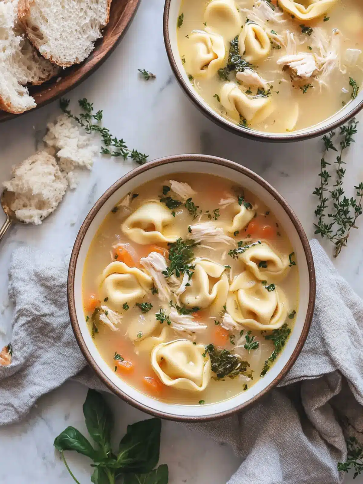 Cozy Tortellini Soup with Chicken Broth for Comfort Food Lovers 2 Tortellini Soup with Chicken Broth