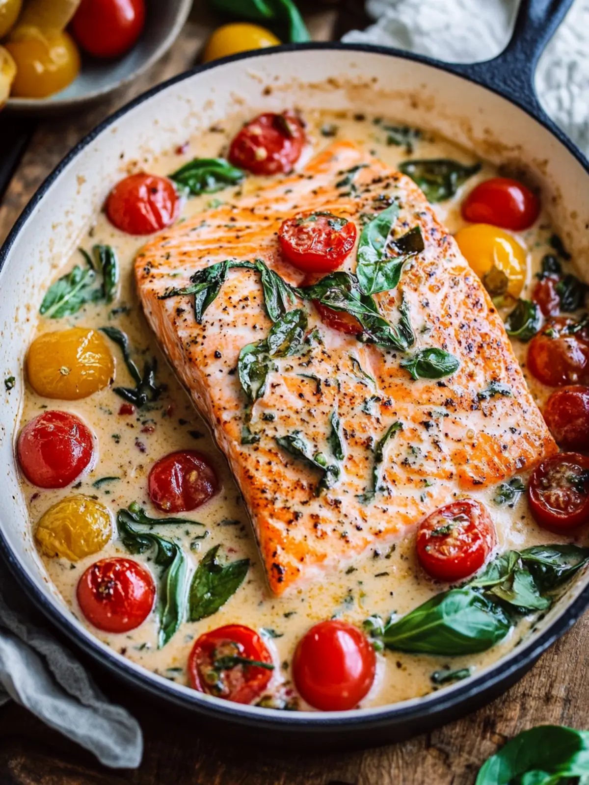 Creamy Tuscan Salmon: A Luxurious Dinner Delight 5 Creamy Tuscan Salmon