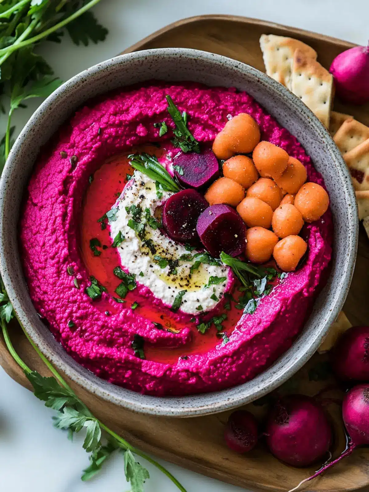 Brighten Your Table with a Beet Hummus Platter Delight 2 Beet Hummus Platter