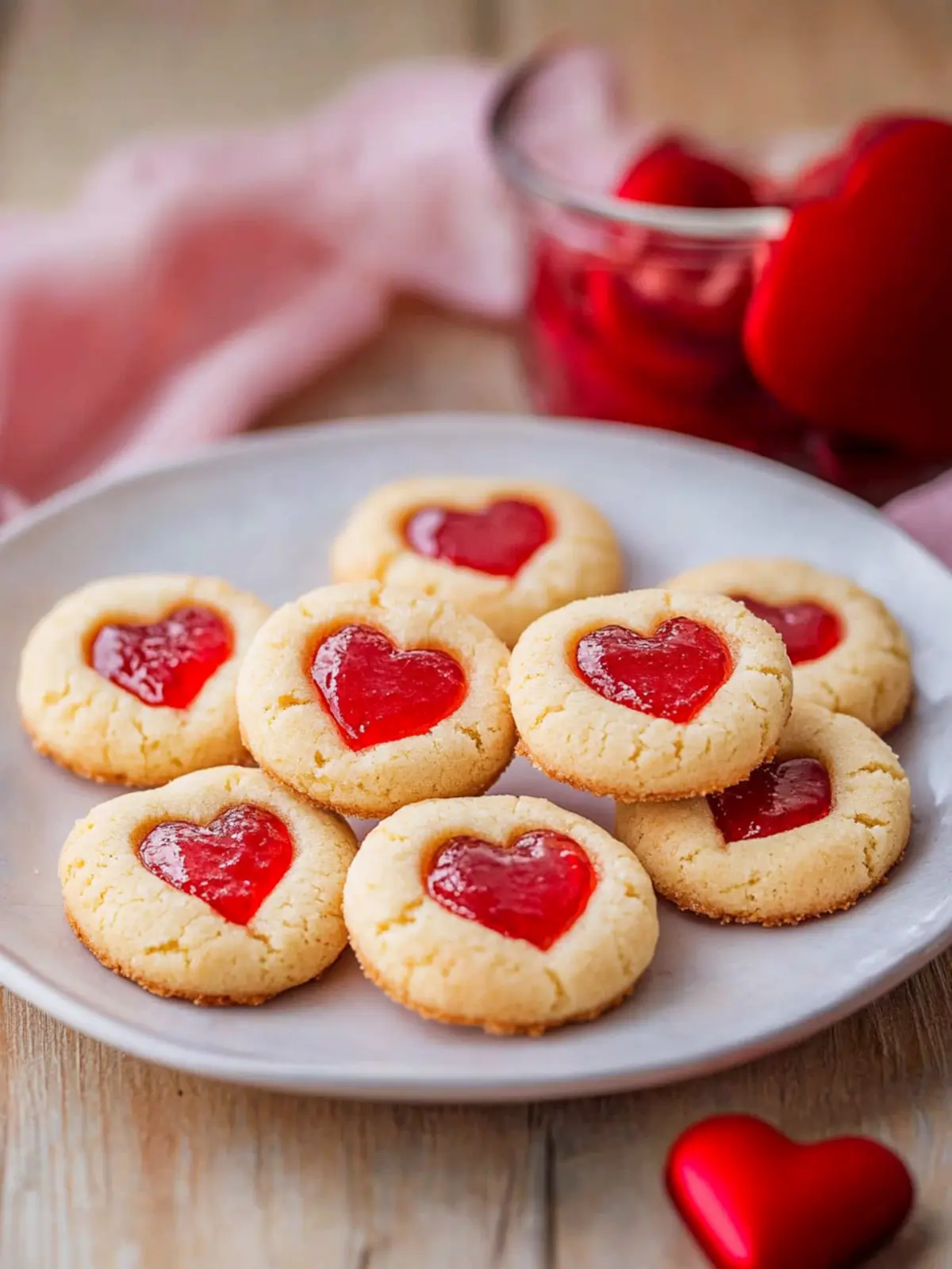 Heart Thumbprint Cookies That Melt in Your Mouth! 4 Heart Thumbprint Cookies