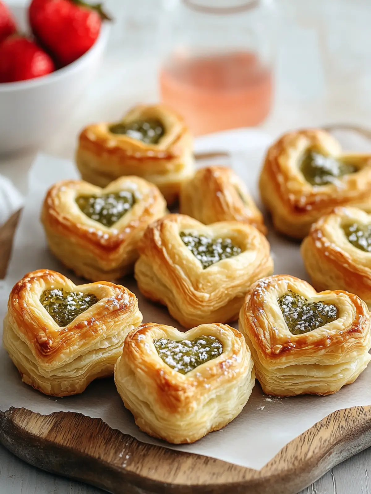 Heart-Shaped Puff Pastry Bites That Melt Hearts! 2 Heart-Shaped Puff Pastry Bites