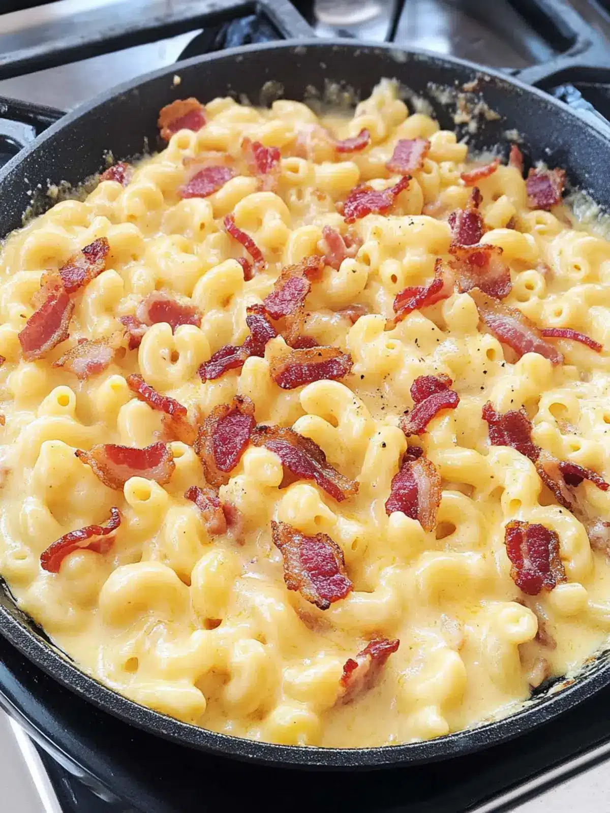 One Skillet Bacon Mac and Cheese That's Pure Comfort Bliss 5 One Skillet Bacon Mac And Cheese