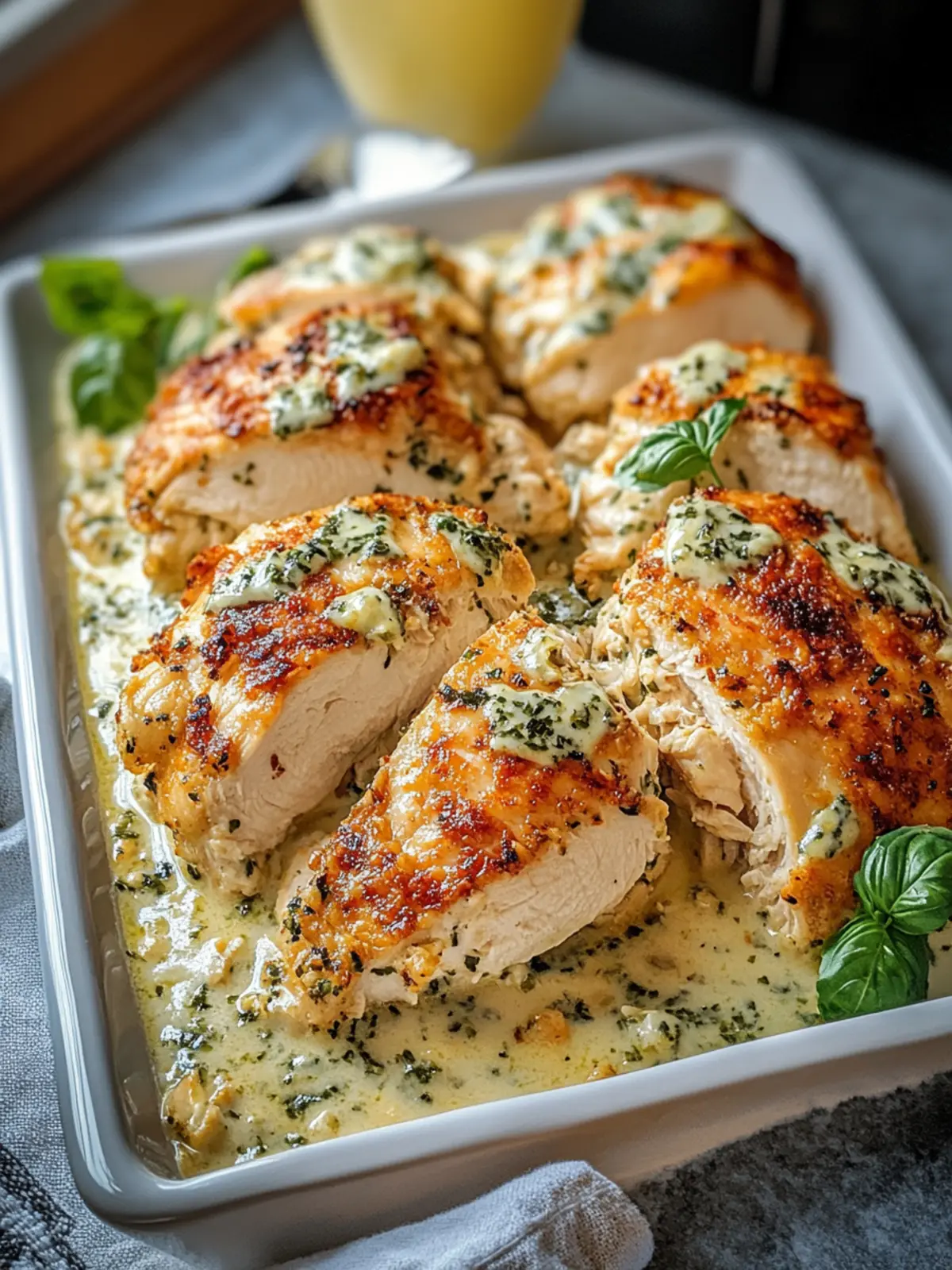 Baked Caesar Chicken with Creamy Parmesan Bliss in 35 Minutes 4 Baked Caesar Chicken
