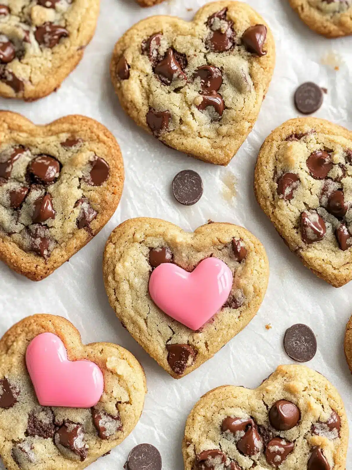 Heart Shaped Chocolate Chip Cookies for Quick Valentine's Joy 5 Heart Shaped Chocolate Chip Cookies