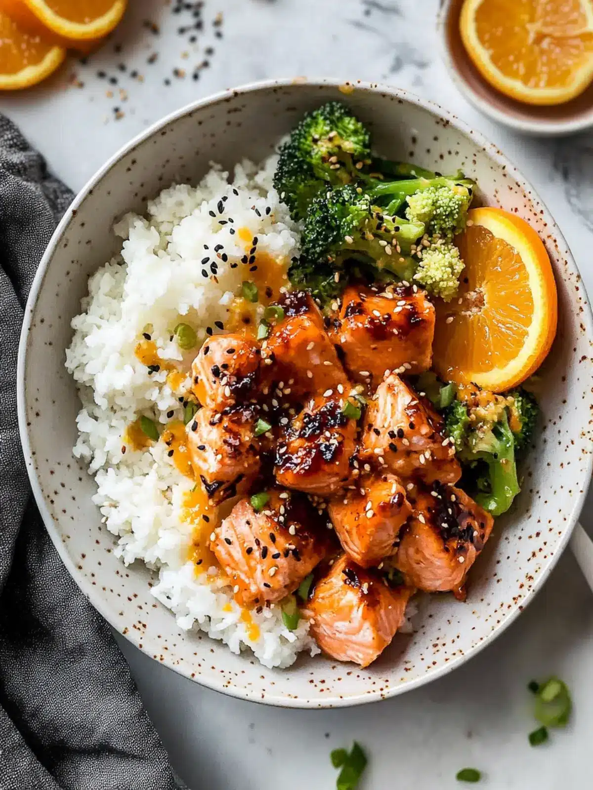 Crispy Orange Salmon Bowls That Will Brighten Your Day 2 Crispy Orange Salmon Bowls