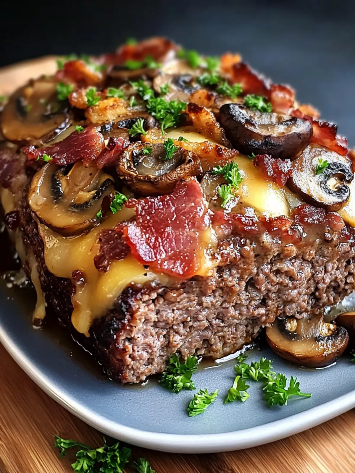 Savory Swiss Bacon Mushroom Meatloaf to Elevate Dinner Time 3 Swiss Bacon Mushroom Meatloaf