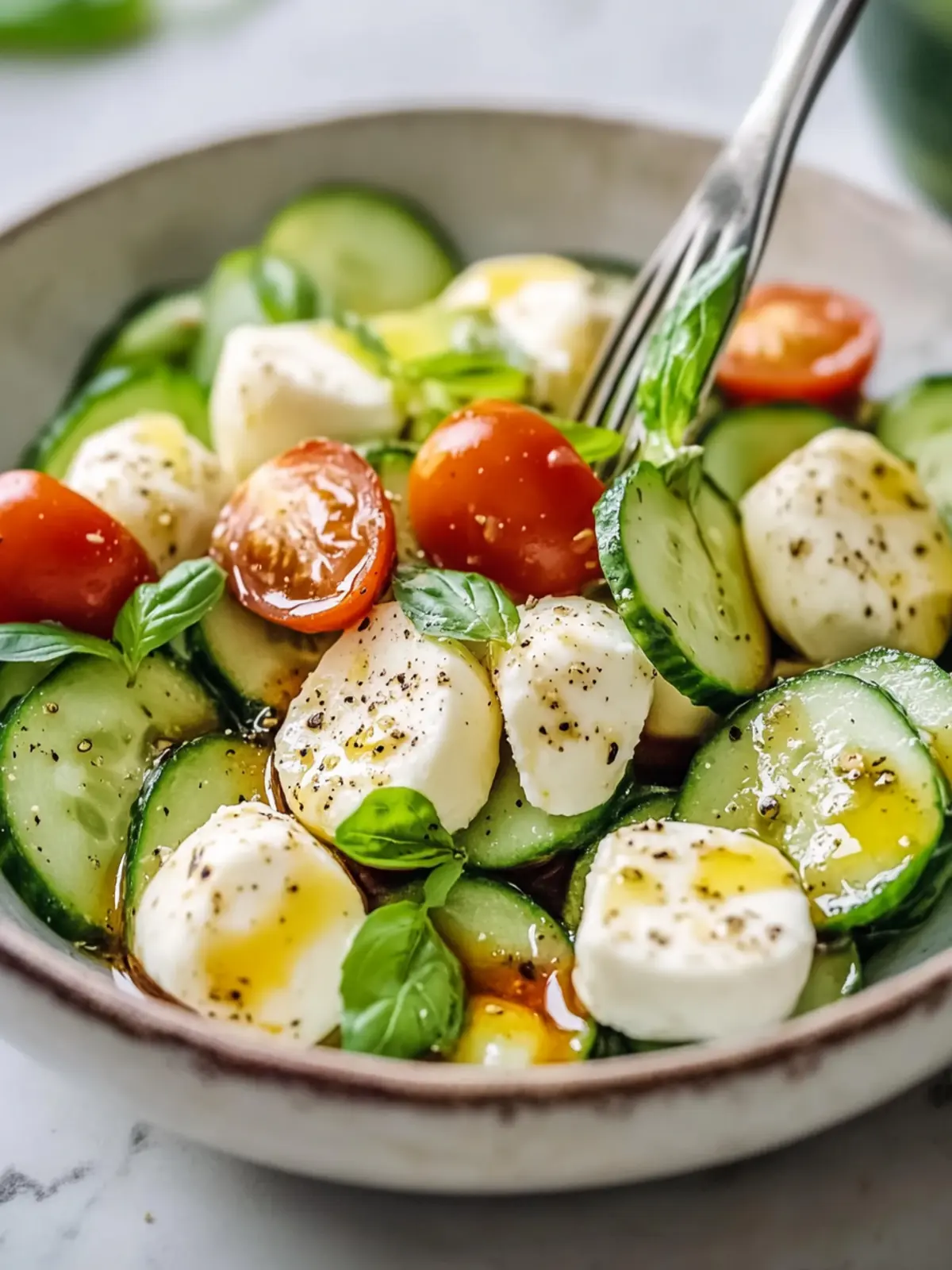 Refreshing Cucumber Mozzarella Salad You'll Love This Summer 3 Cucumber Mozzarella Salad