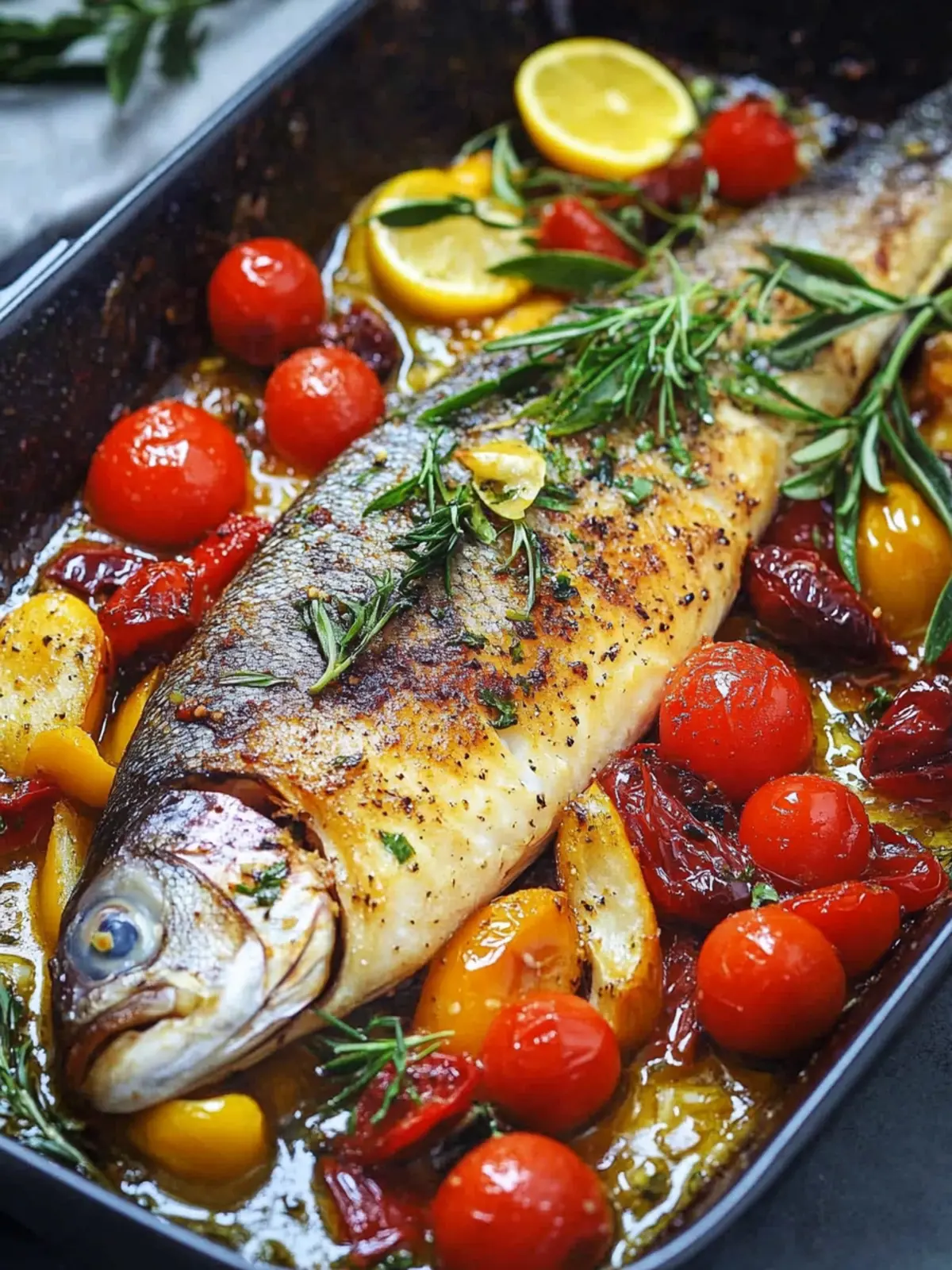 Mediterranean Baked Fish with Tomatoes and Olives Delight 2 Mediterranean Baked Fish