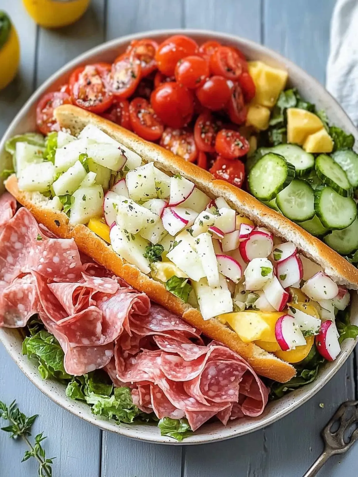 Italian Sub Salad Two Ways: Fresh Flavors for Every Craving 4 Italian Sub Salad Two Ways