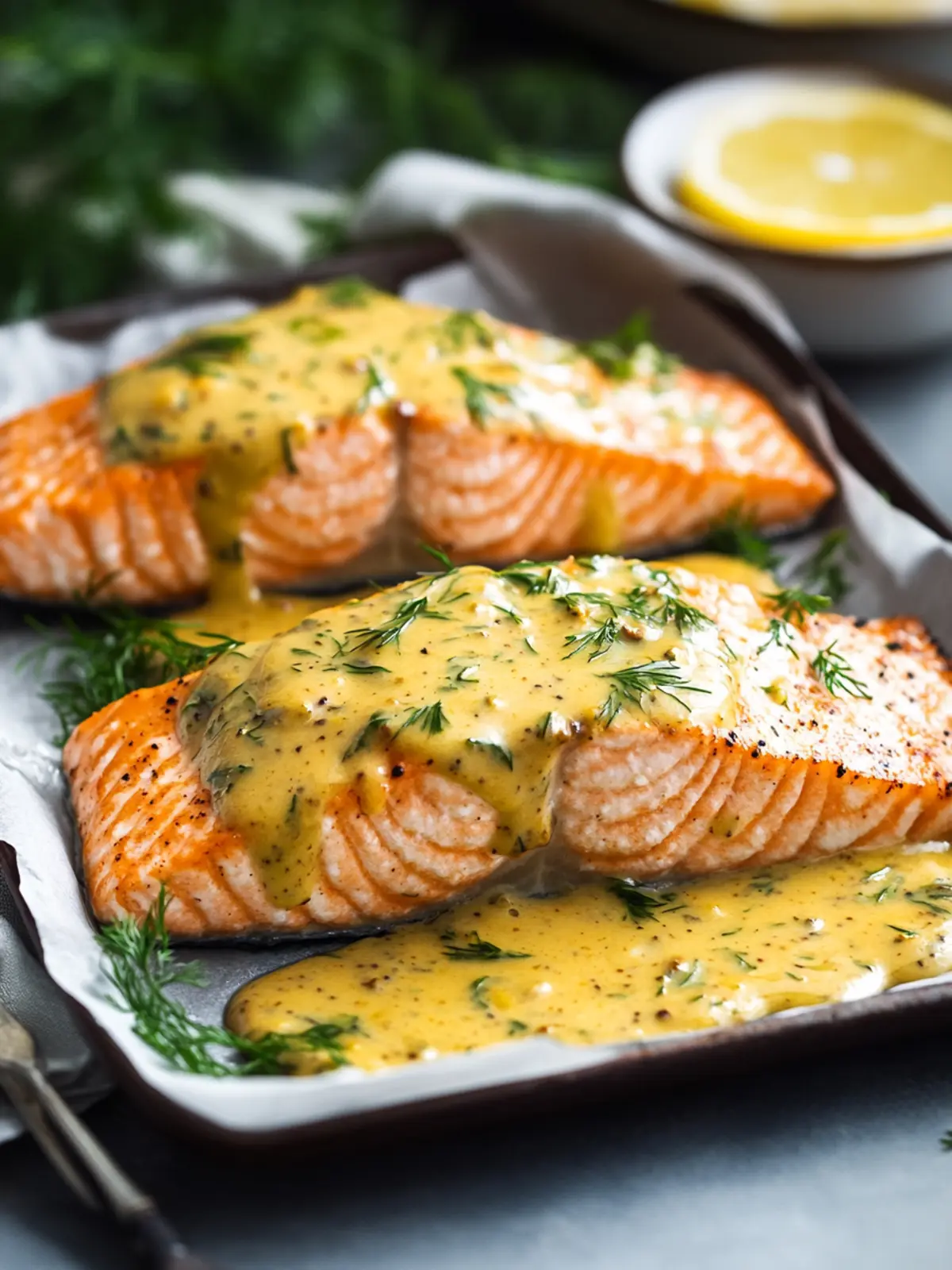 Irresistible Salmon with Mustard Sauce: A Flavorful Dinner Delight 4 Salmon with Mustard Sauce