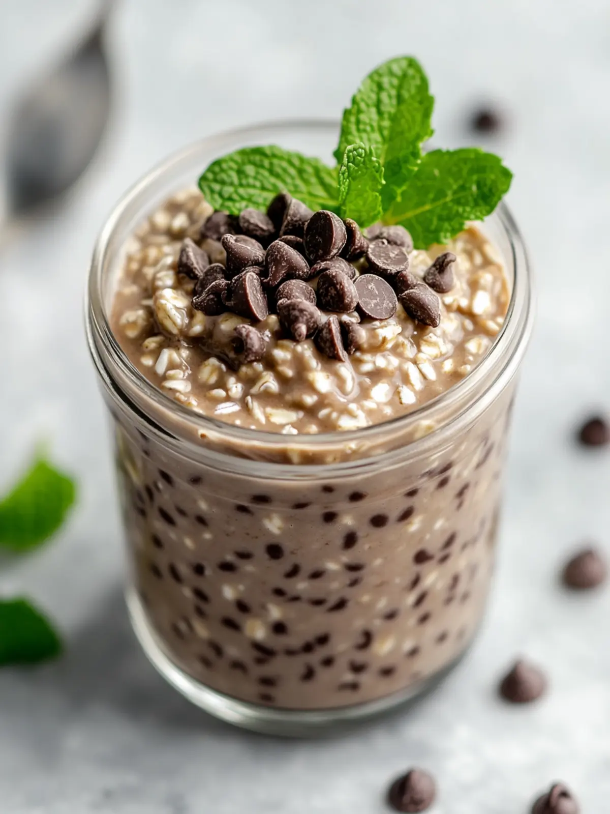 Mint Chocolate Chip Overnight Oats: A Dreamy Breakfast Treat 2 Mint Chocolate Chip Overnight Oats