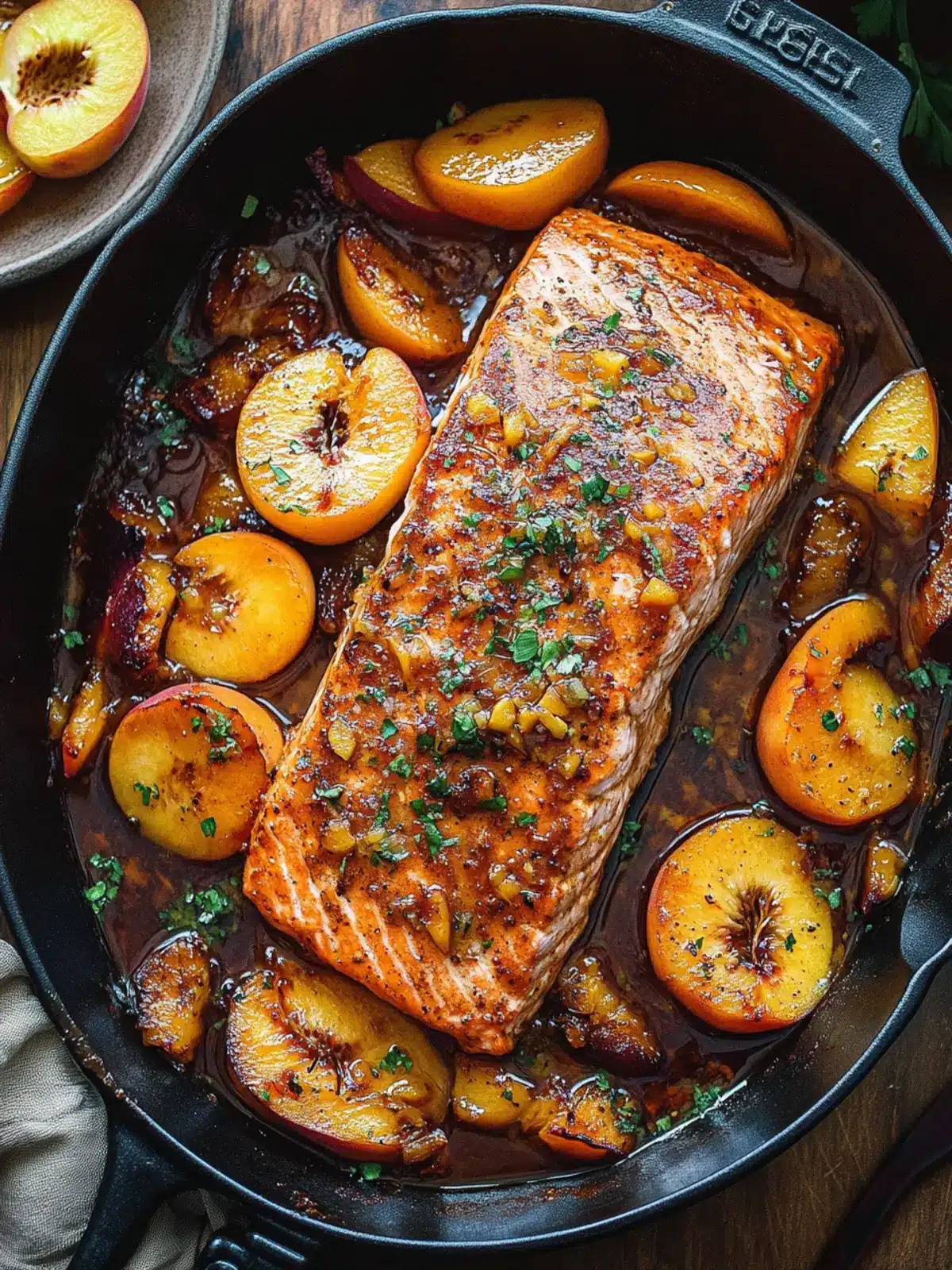 Delicious Bourbon Peach Roasted Salmon for Summer Grilling 3 Bourbon Peach Roasted Salmon