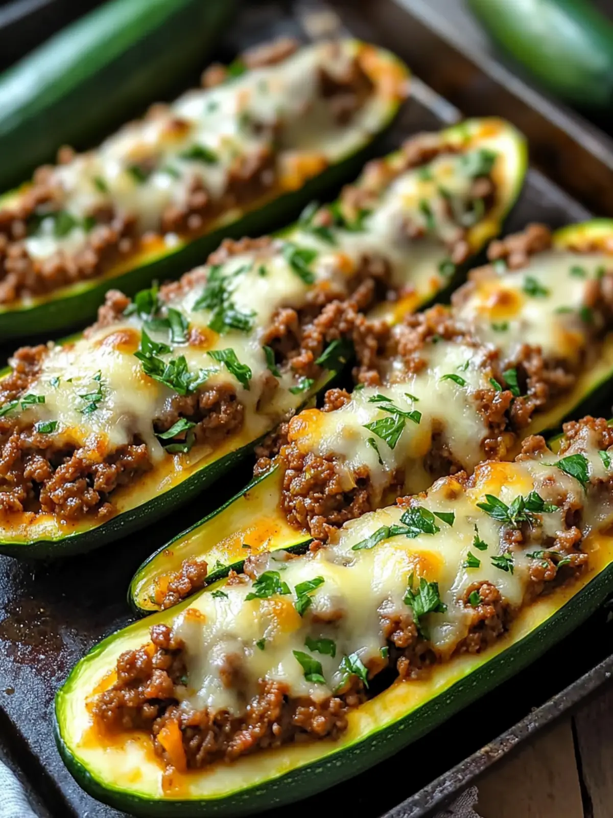 Delicious Ground Beef Zucchini Boats for a Guilt-Free Dinner 2 Ground Beef Zucchini Boats