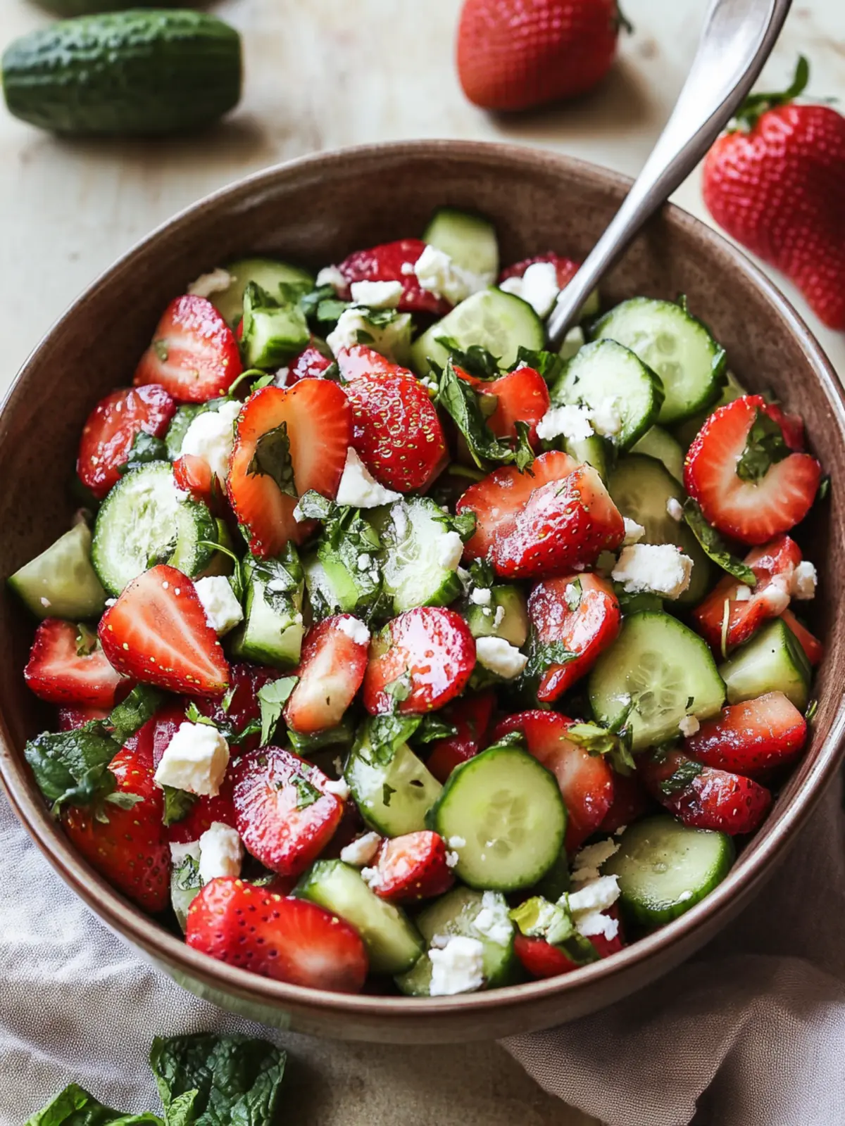 Refreshing Strawberry Cucumber Salad Ready in Just 20 Minutes 4 Strawberry Cucumber Salad