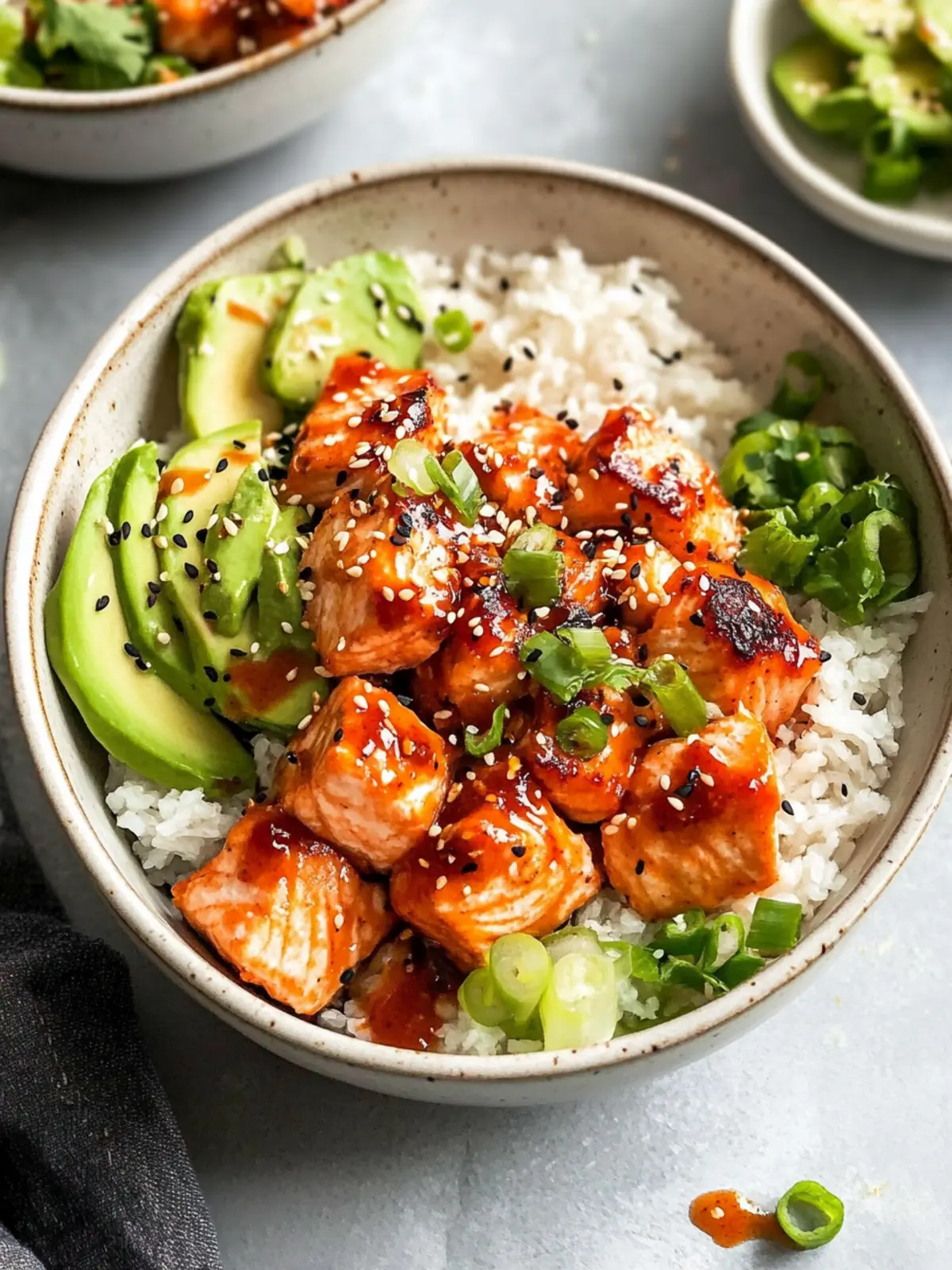 Sweet and Spicy Honey Sriracha Salmon Bowls to Love 4 Honey Sriracha Salmon Bowls