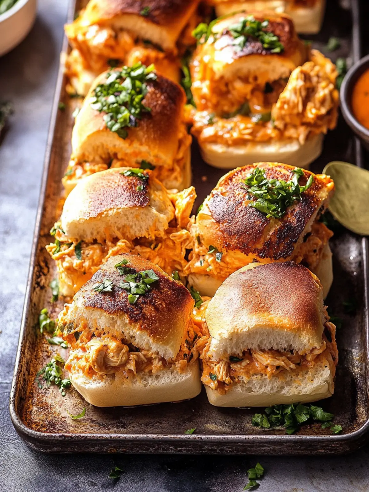 Irresistible Buffalo Chicken Dip Sliders for Game Day Joy 4 Buffalo Chicken Dip Sliders