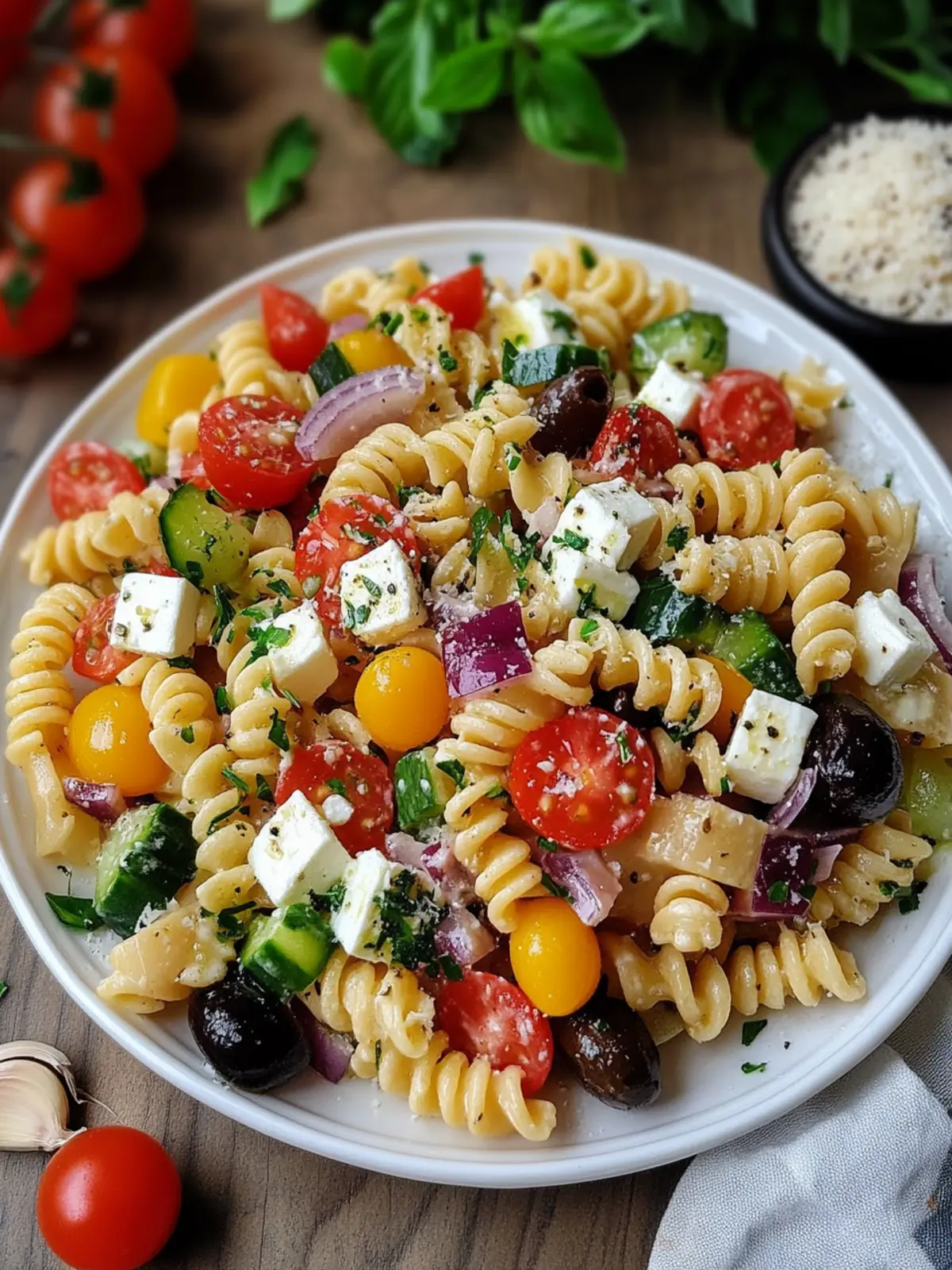 Horiatiki Village Pasta Salad: A Refreshing Twist on Tradition 2 Horiatiki Village Pasta Salad