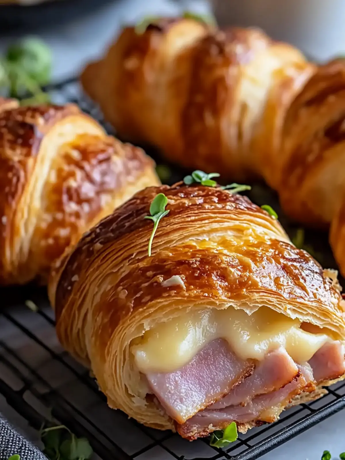 Baked Ham and Cheese Croissants: Your New Breakfast Favorite 2 Baked Ham and Cheese Croissants