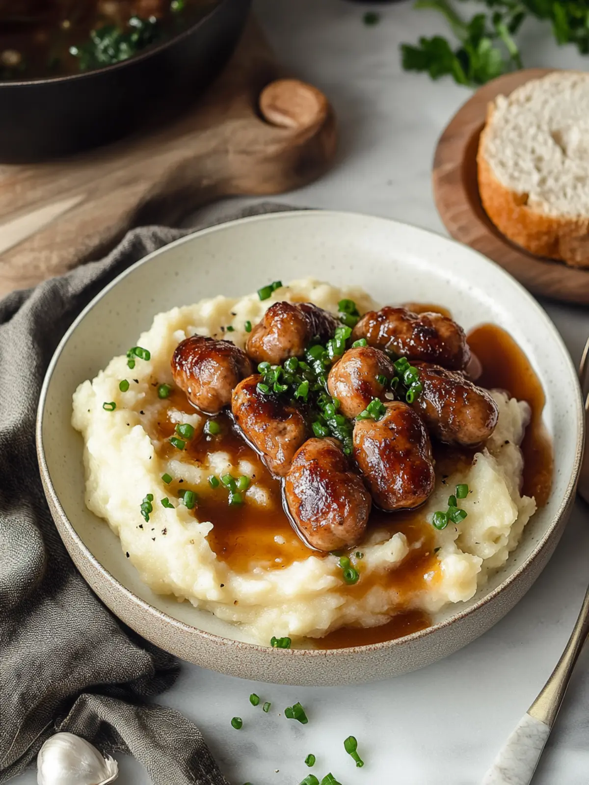 Savor the Comfort: Bangers and Mash with Creamy Gravy 5 Bangers and Mash