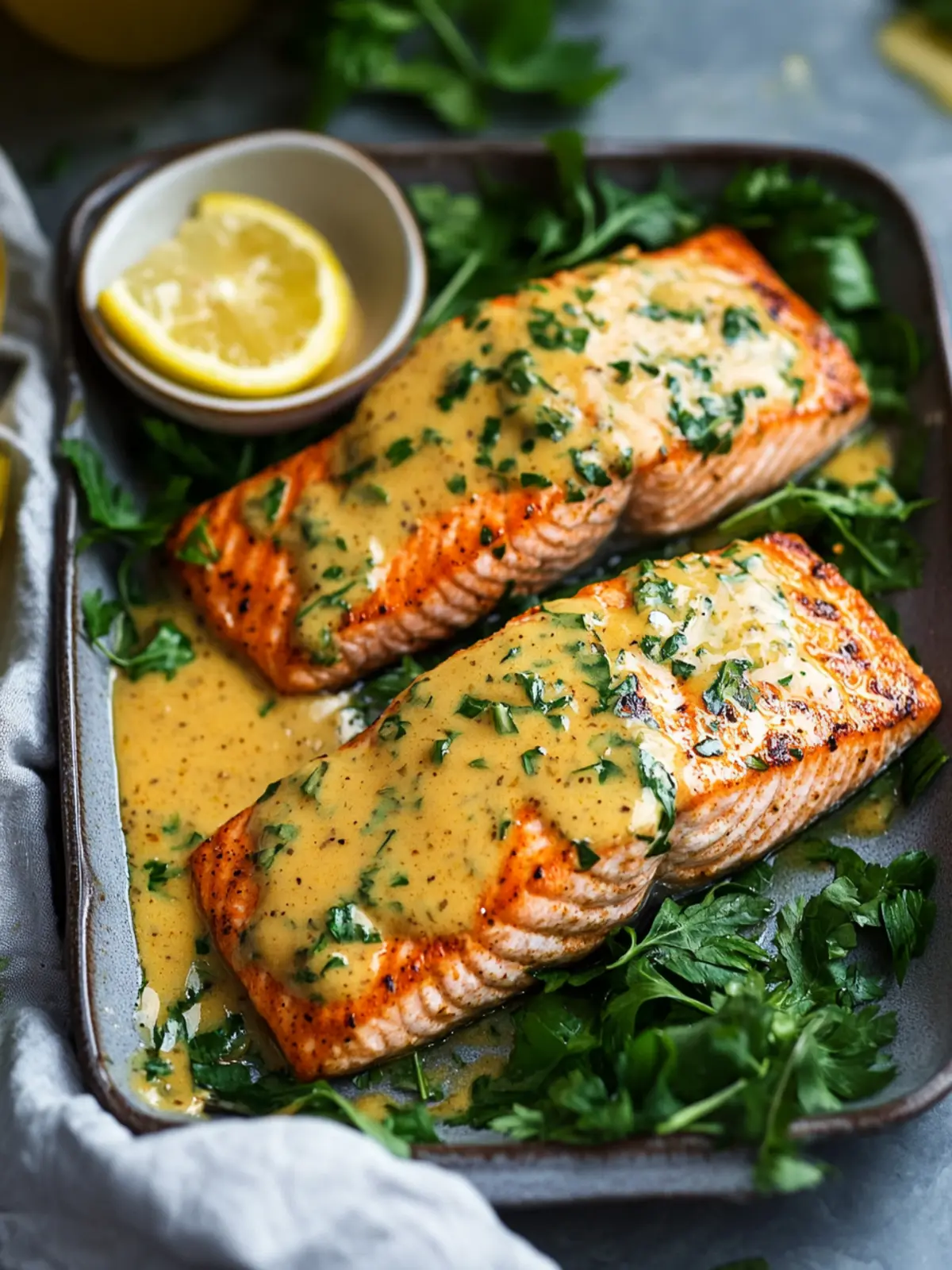 Irresistible Salmon with Mustard Sauce: A Flavorful Dinner Delight 3 Salmon with Mustard Sauce