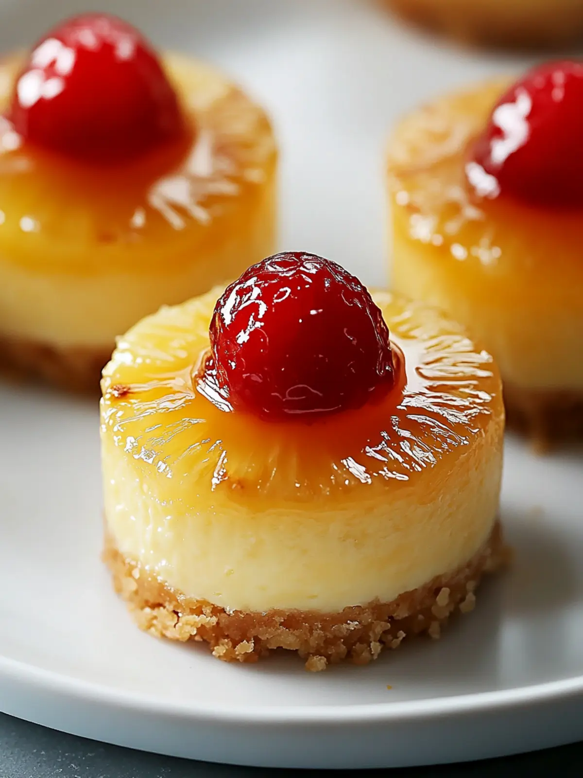 Mini Pineapple Upside-Down Cheesecakes for a Tropical Treat 4 Mini Pineapple Upside-Down Cheesecakes
