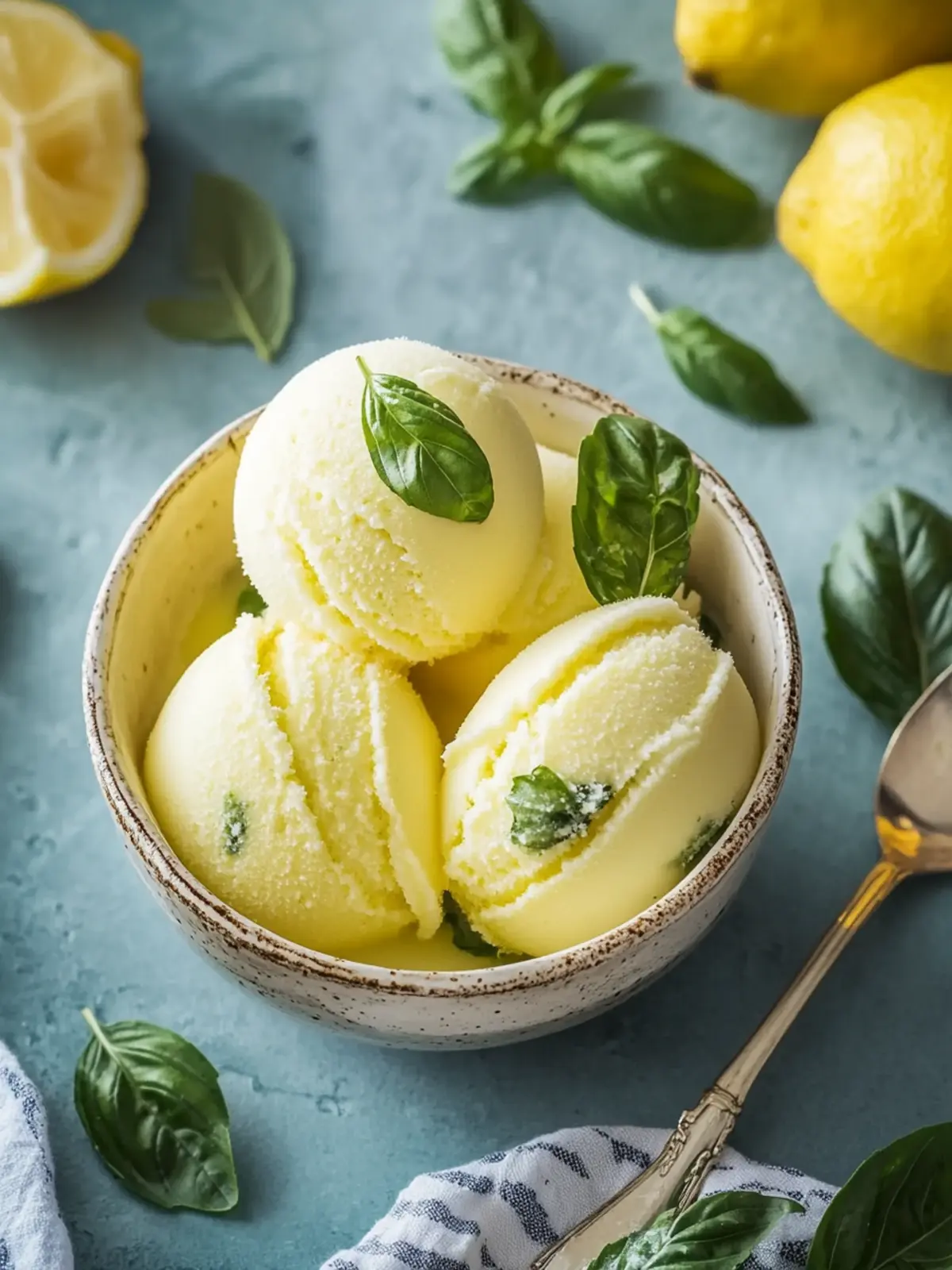 Lemon Basil Sorbet: A Refreshing Guilt-Free Summer Treat 5 Lemon Basil Sorbet