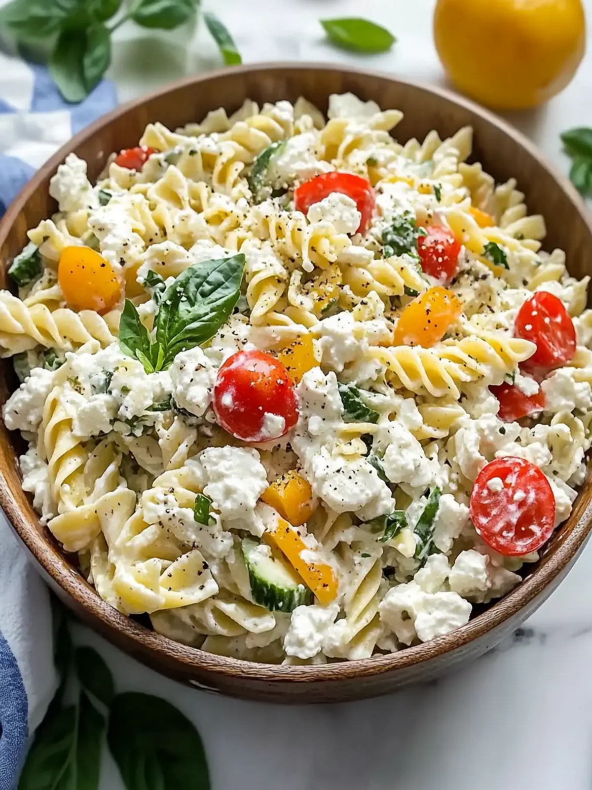 Delicious Cottage Cheese Pasta Salad for Healthy Meals 3 Cottage Cheese Pasta Salad