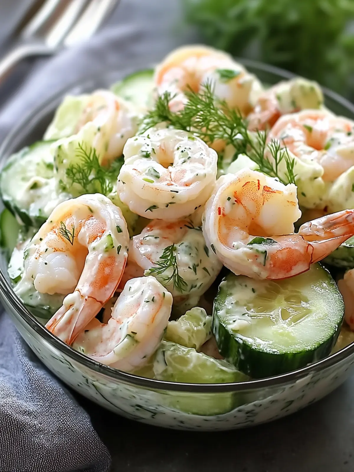 Creamy Cucumber Shrimp Salad That Will Brighten Your Day 2 Creamy Cucumber Shrimp Salad