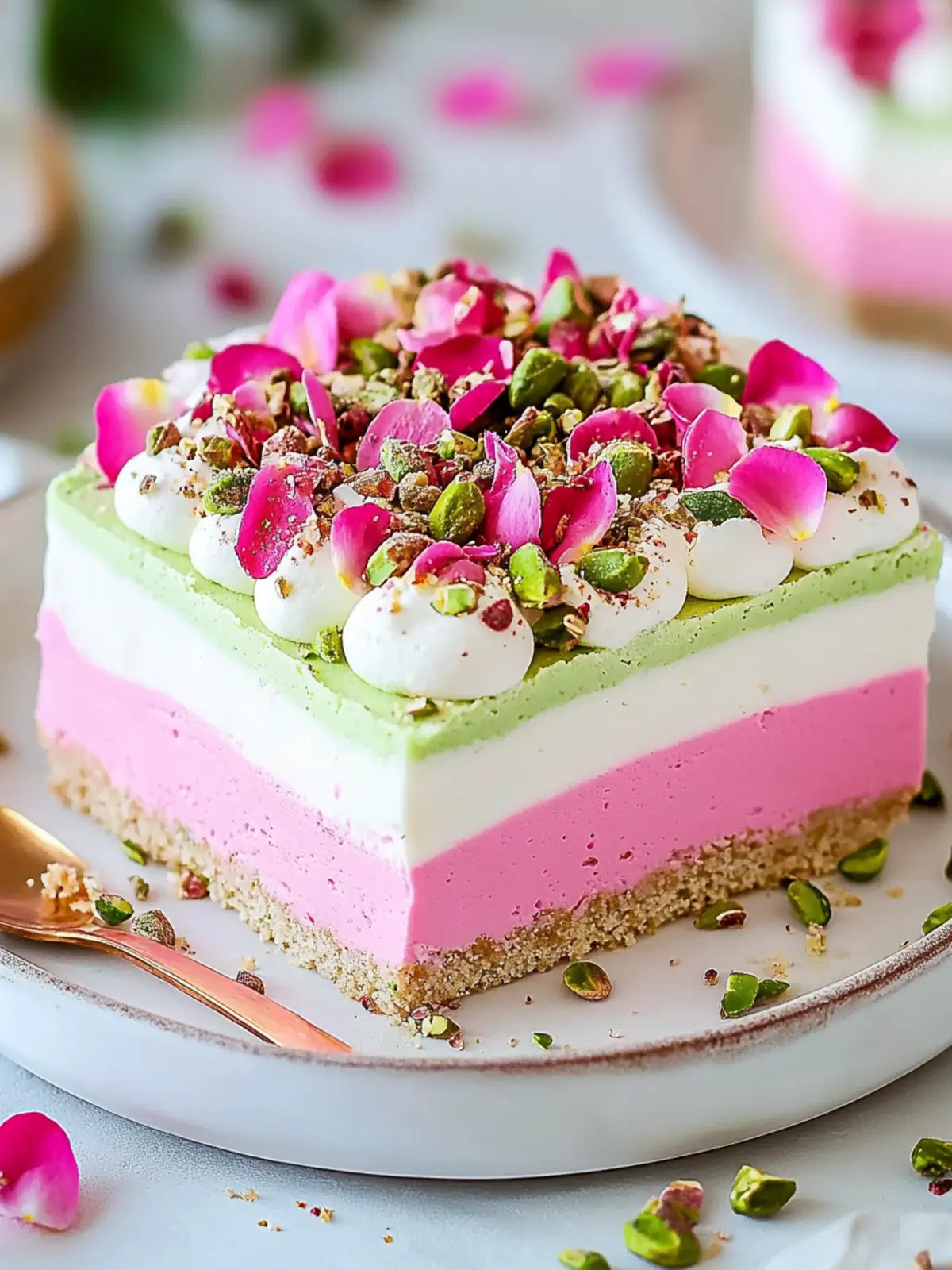 Moist Pistachio Rose Milk Cake for a Floral Treat Delight 2 Pistachio Rose Milk Cake
