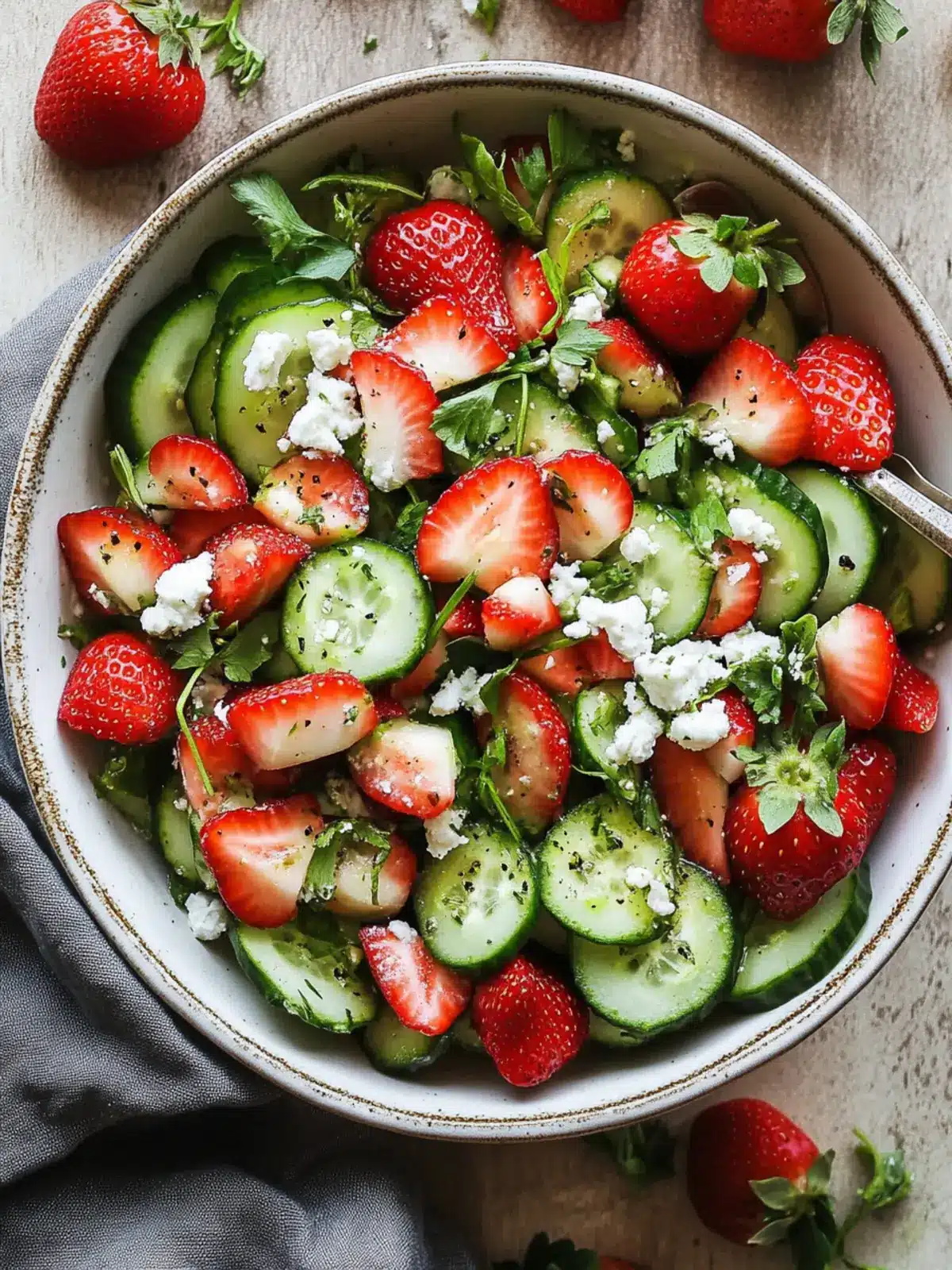 Refreshing Strawberry Cucumber Salad Ready in Just 20 Minutes 2 Strawberry Cucumber Salad