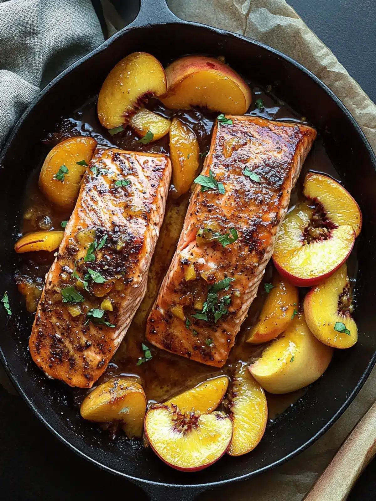 Delicious Bourbon Peach Roasted Salmon for Summer Grilling 4 Bourbon Peach Roasted Salmon