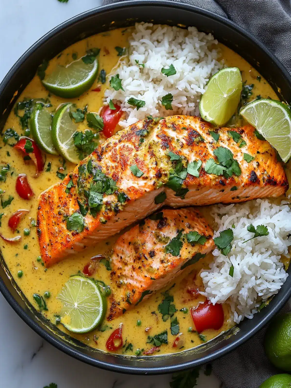 One-Pan Coconut Curry Salmon That Will Brighten Your Dinner 2 One-Pan Coconut Curry Salmon