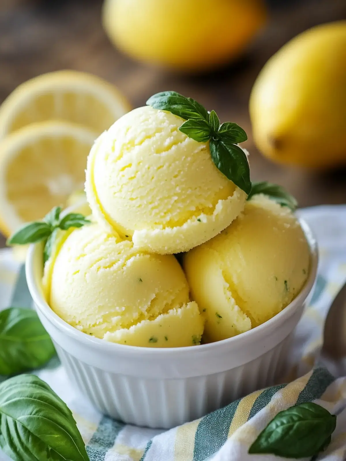 Lemon Basil Sorbet: A Refreshing Guilt-Free Summer Treat 3 Lemon Basil Sorbet
