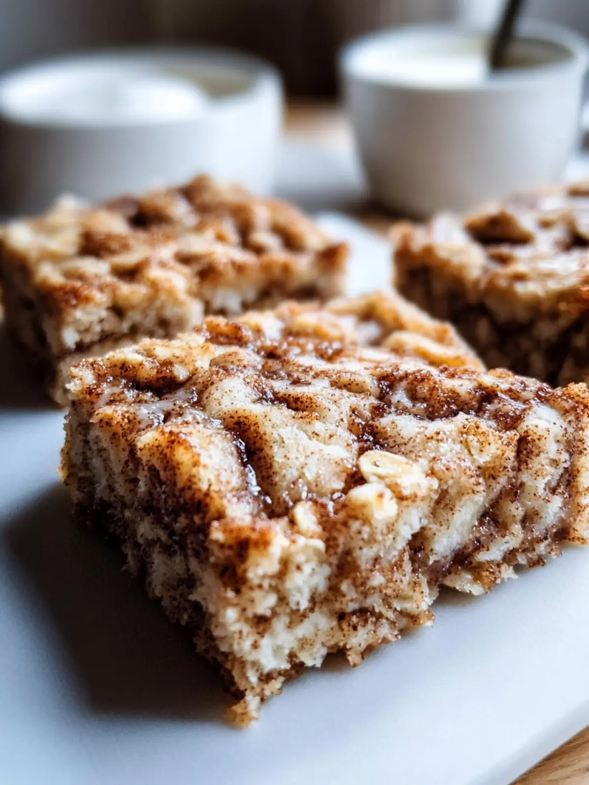 Cinnamon Roll Baked Oatmeal Squares for Warm, Cozy Mornings 4 Cinnamon Roll Baked Oatmeal Squares